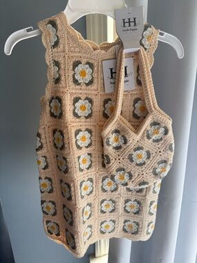 Haute Hippie 2T Girls' Crochet Daisy Dress NWT